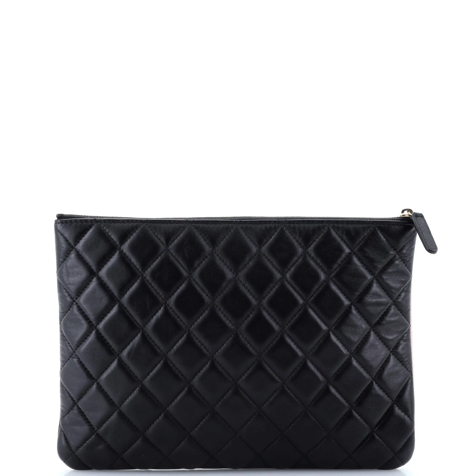 Chanel Camellia O Case Clutch Quilted