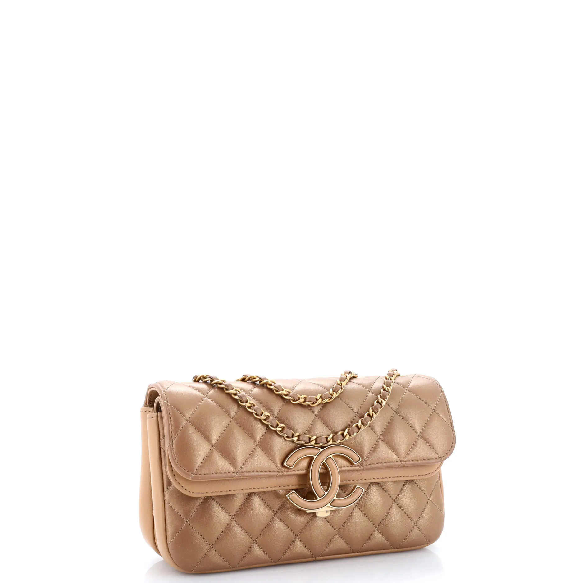 Chanel Cc Chic Double Flap Bag Quilted