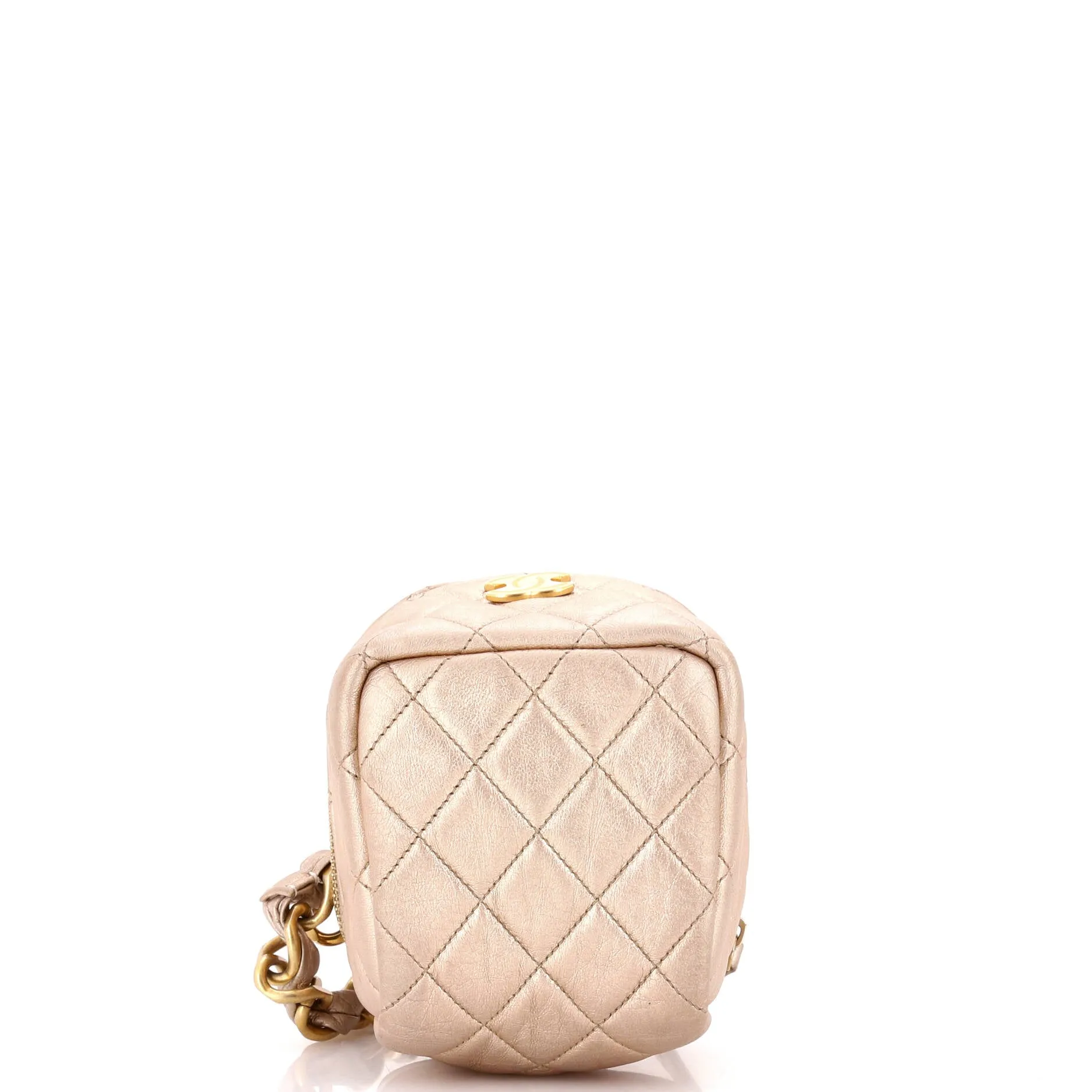 Chanel Cc Cube Zip Clutch With Chain
