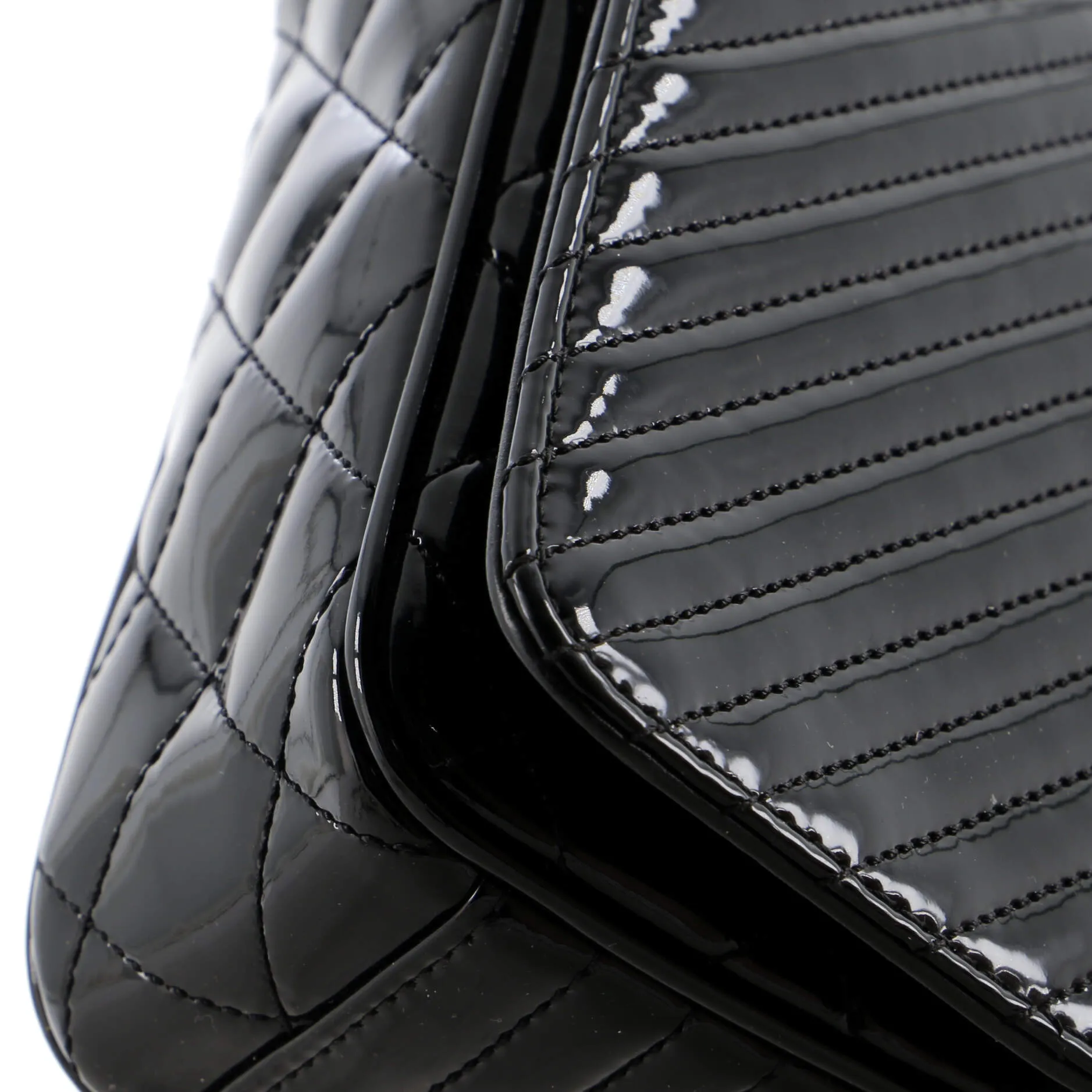 Chanel Coco Boy Flap Bag Quilted Patent