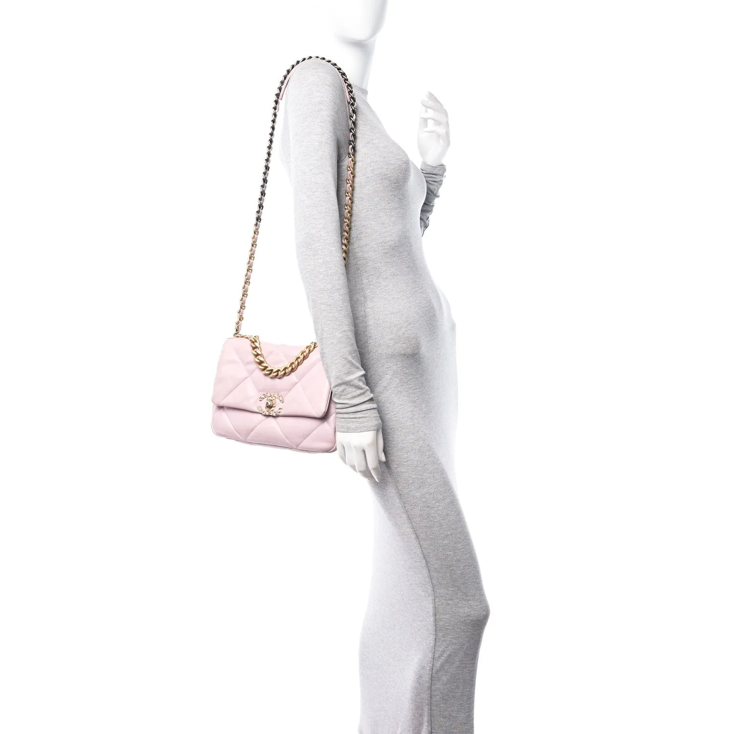 Chanel Goatskin Quilted Medium 19 Flap