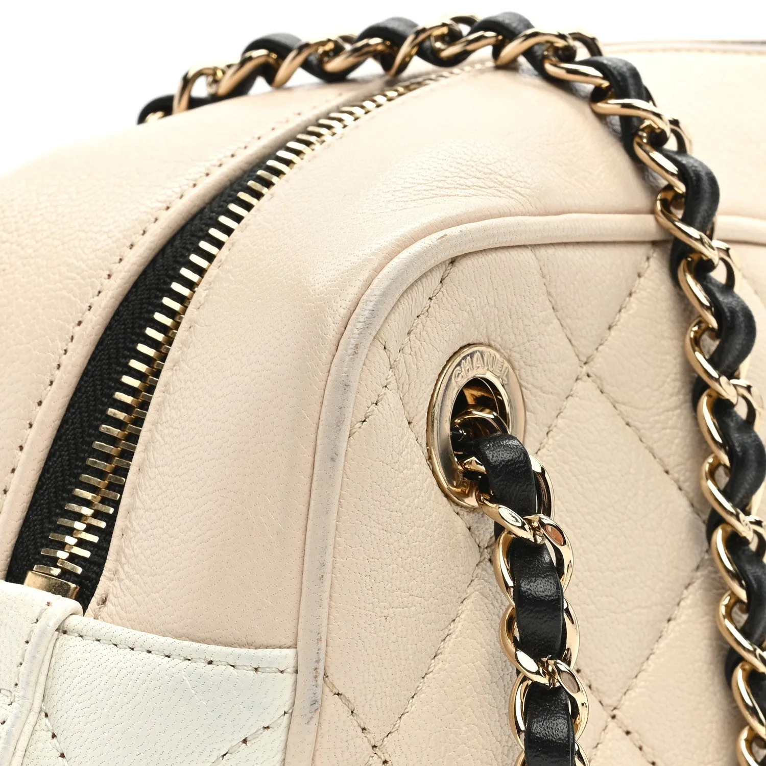 Chanel Goatskin Quilted Tri-Color Medium