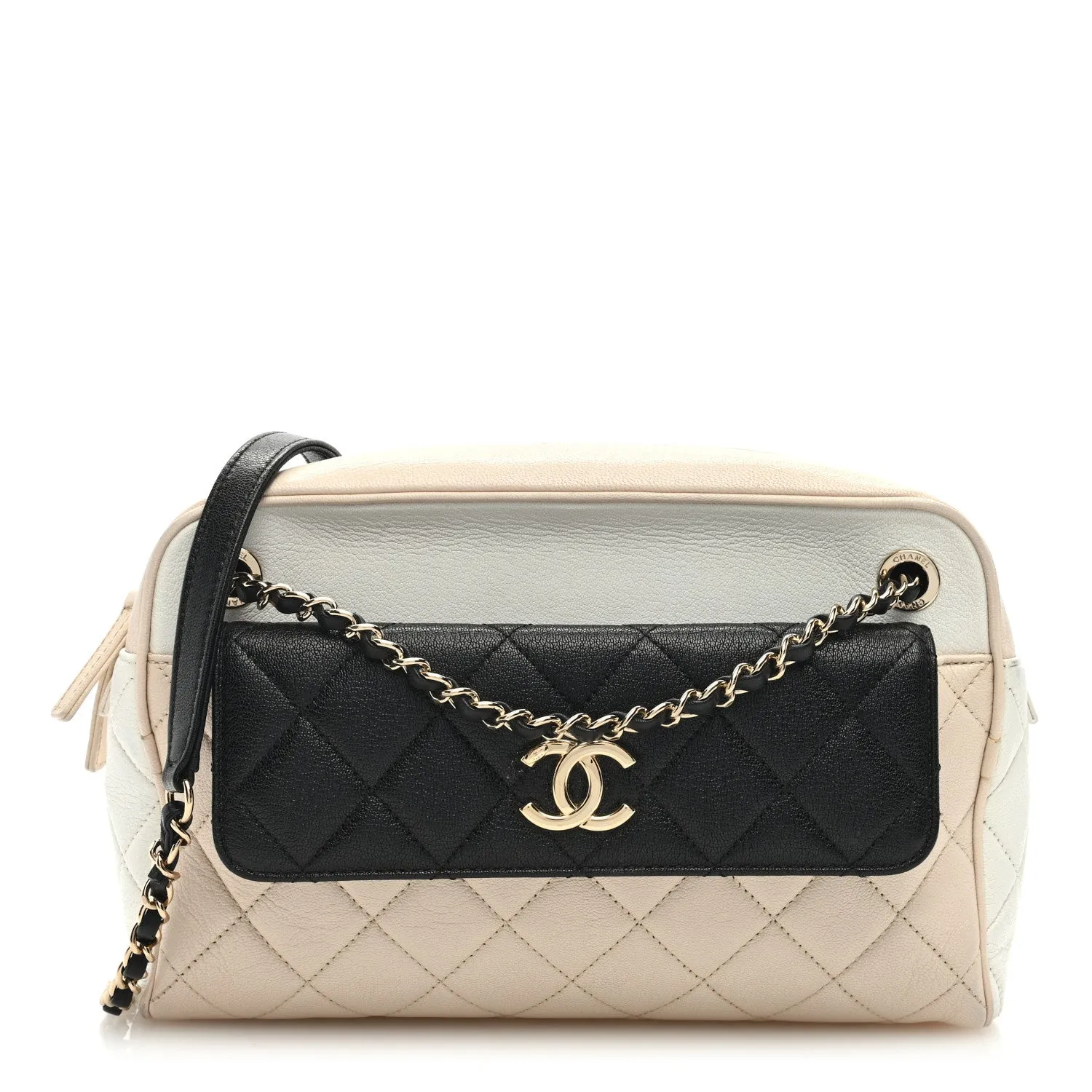 Chanel Goatskin Quilted Tri-Color Medium