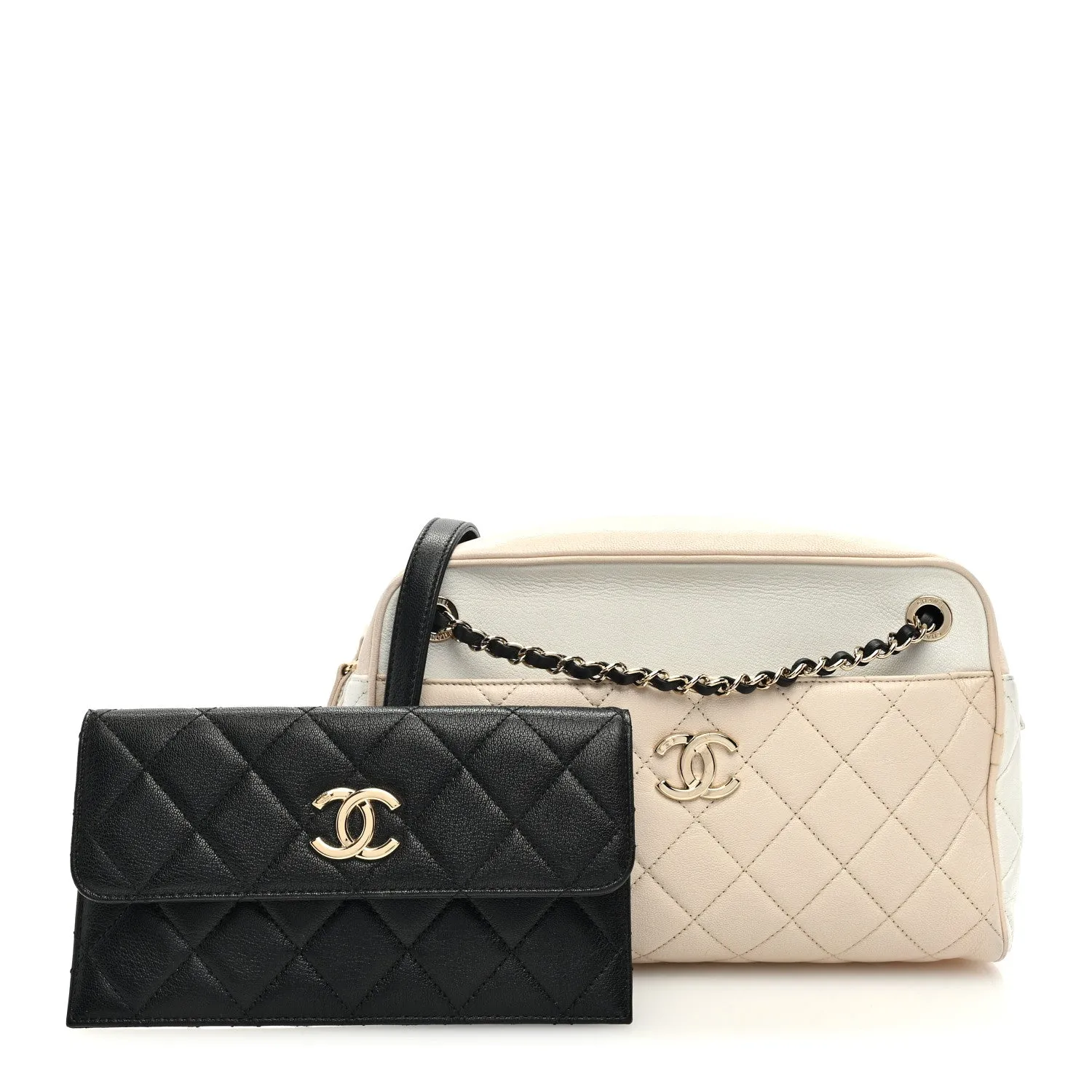 Chanel Goatskin Quilted Tri-Color Medium