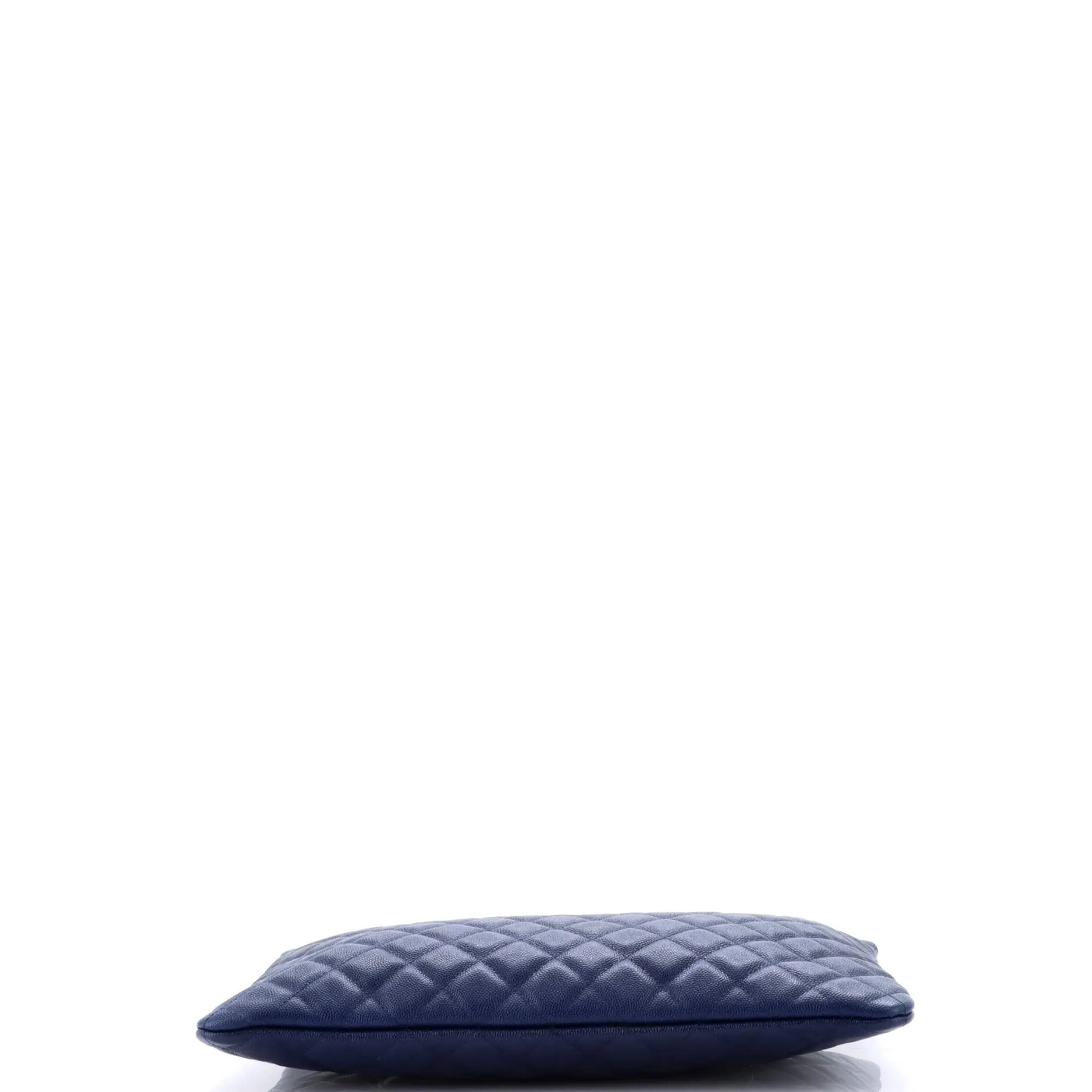 Chanel O Case Clutch Quilted Caviar