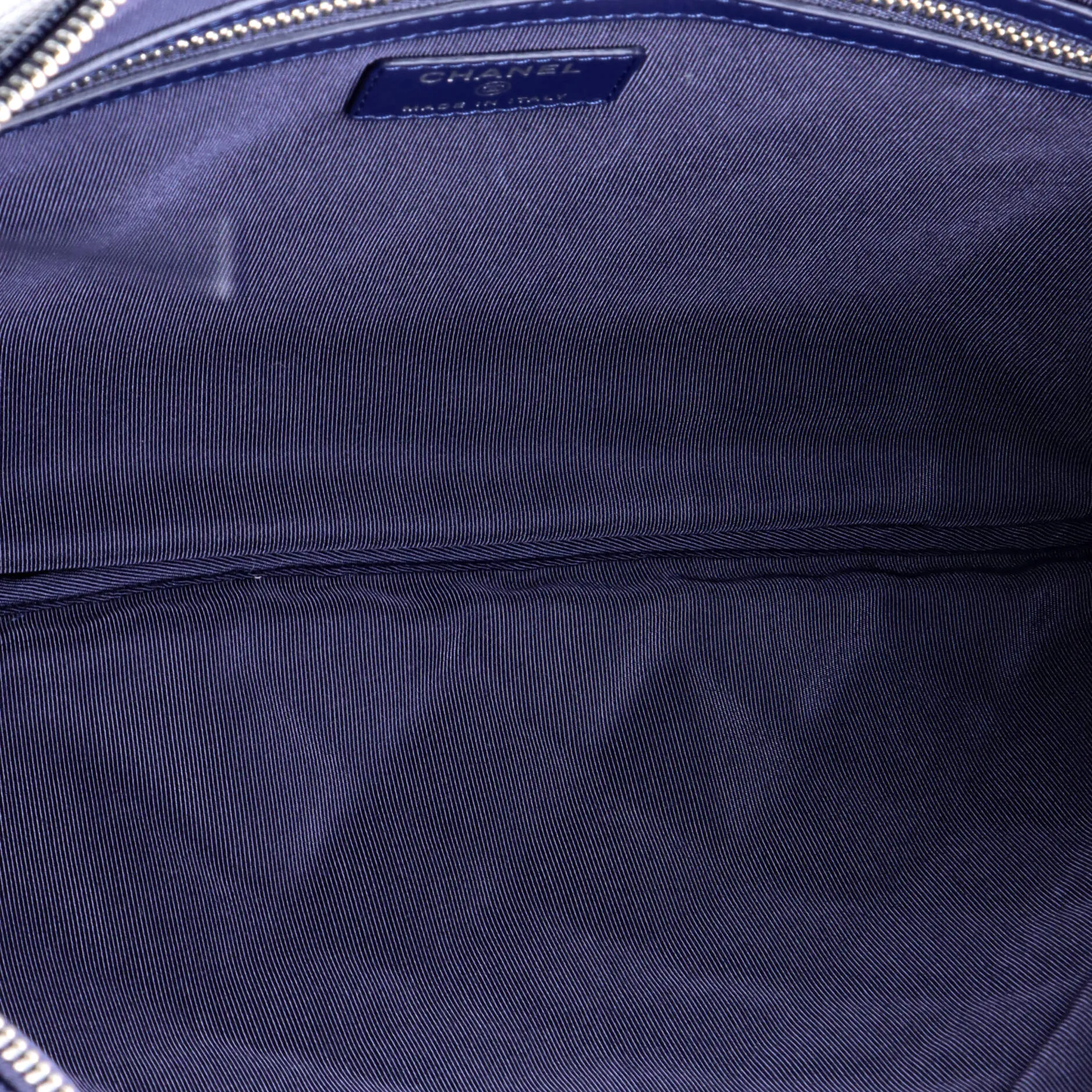 Chanel O Case Clutch Quilted Caviar