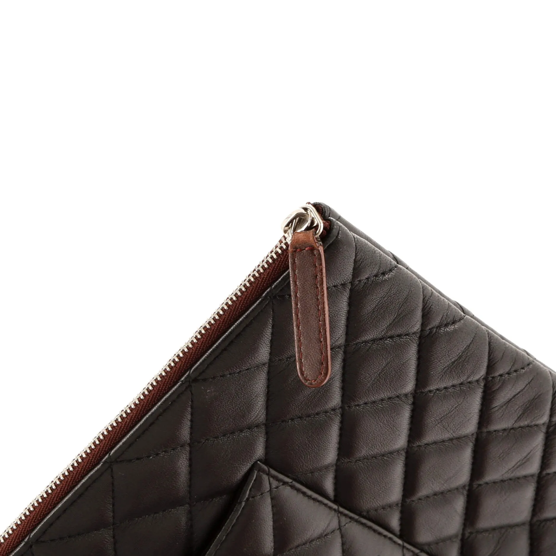 Chanel O Case Clutch Quilted Lambskin