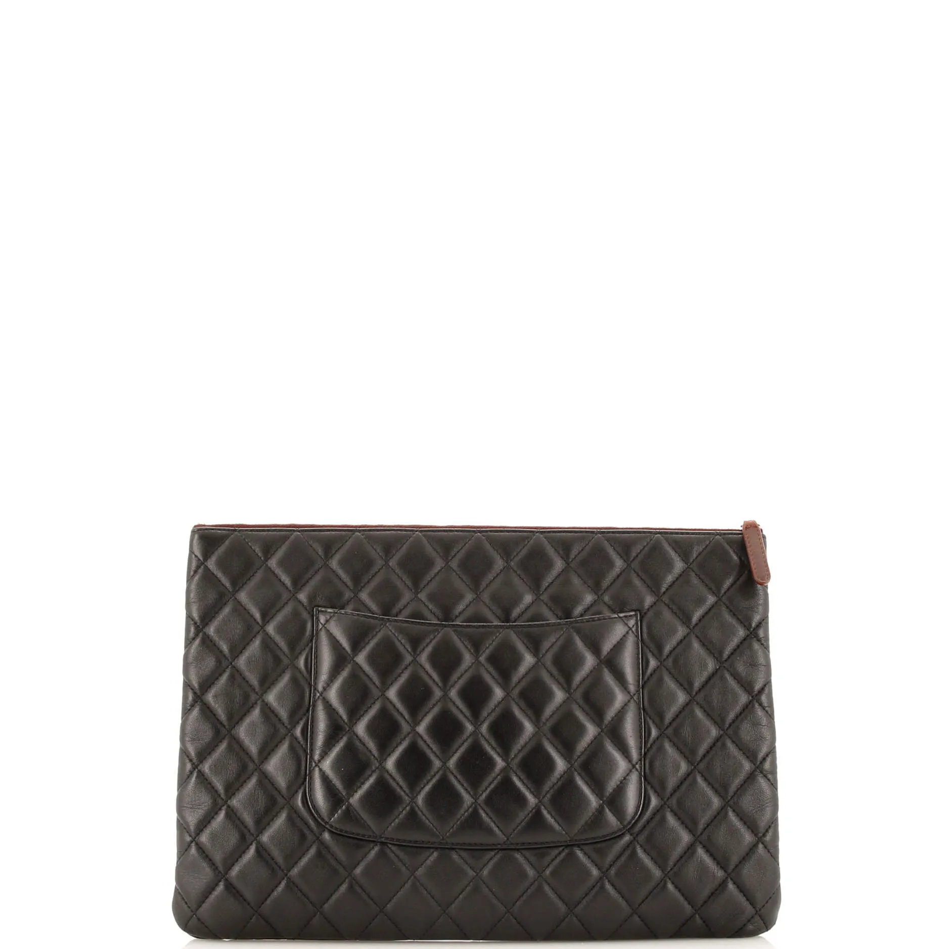 Chanel O Case Clutch Quilted Lambskin