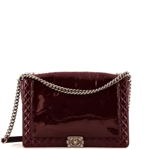 Chanel Reverso Boy Flap Bag Patent Large