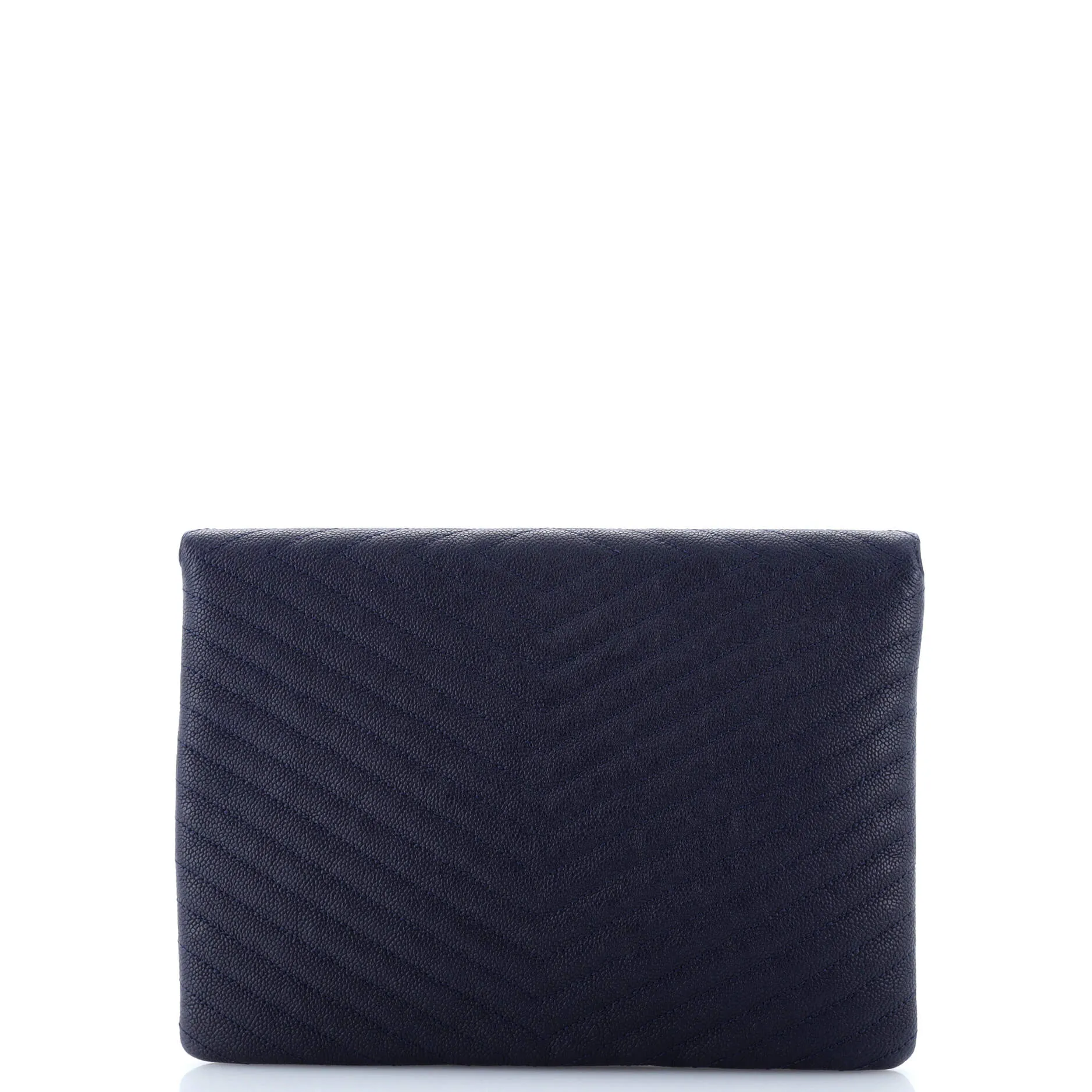 Chanel Statement Pouch Chevron Caviar