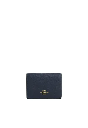 Coach Card Holder Wallet Signature Canvas With Cherry Print In Denim Multi CZ448