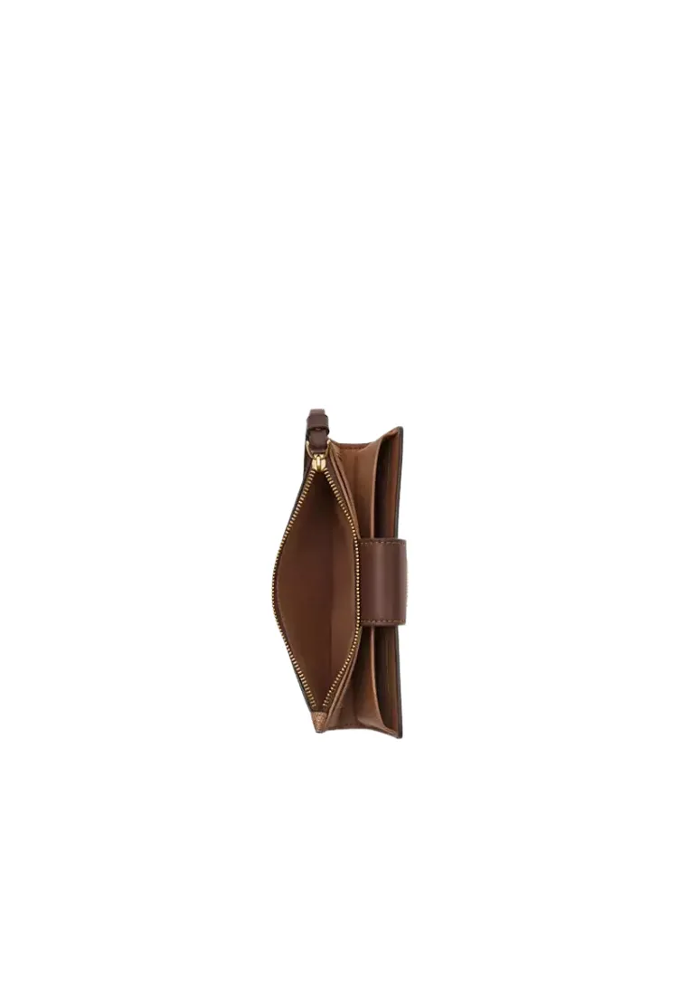 Coach Phone Wallet Signature Canvas In Tan Brown CW780