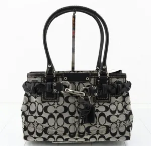 Coach Signature Canvas/Leather Tote Bag F13065