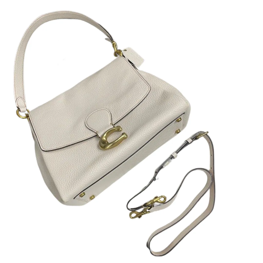 Coach White Leather Tabby Shoulder Bag w/Sling