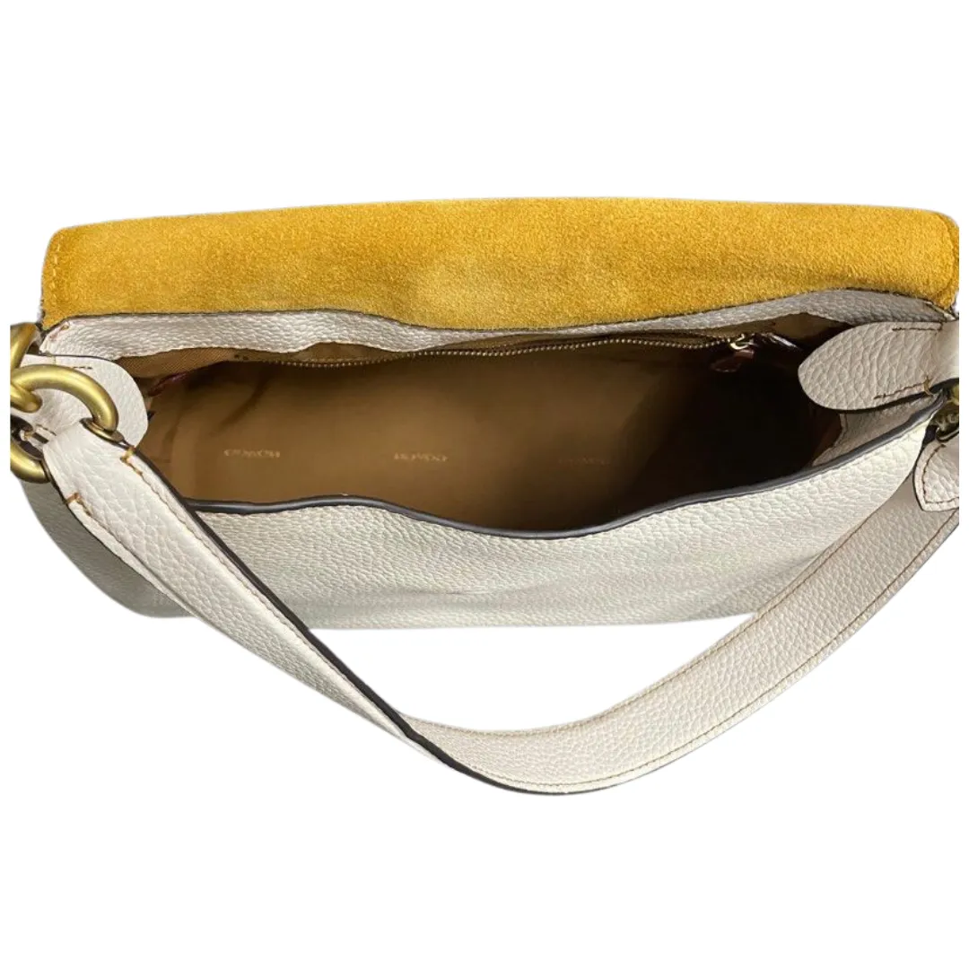 Coach White Leather Tabby Shoulder Bag w/Sling