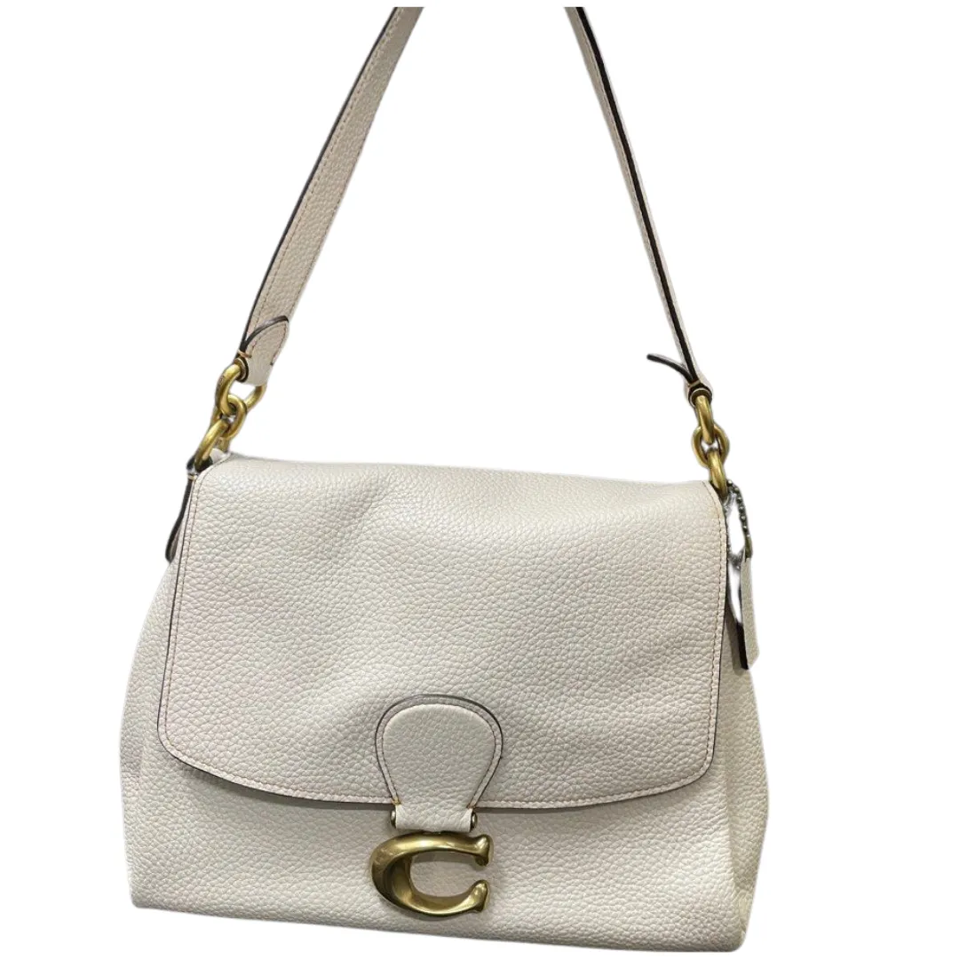 Coach White Leather Tabby Shoulder Bag w/Sling