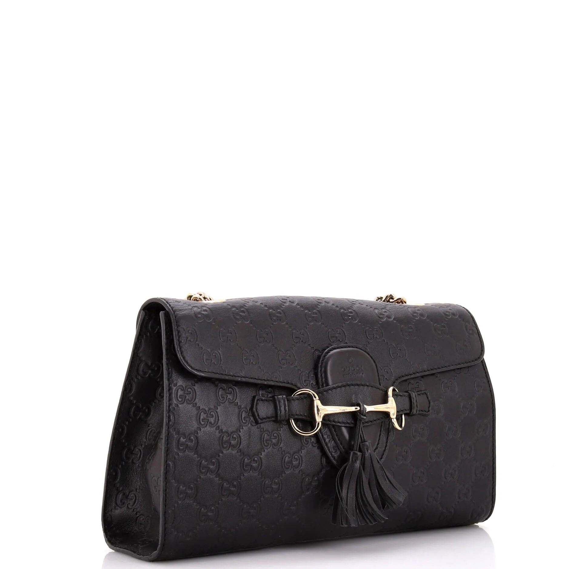 Emily Chain Flap Bag Guccissima Leather