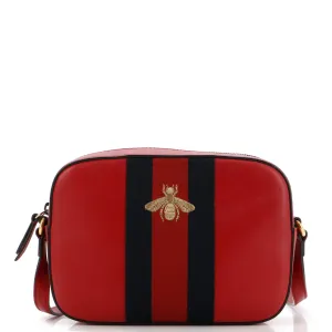 Gucci Bee Web Camera Bag Leather