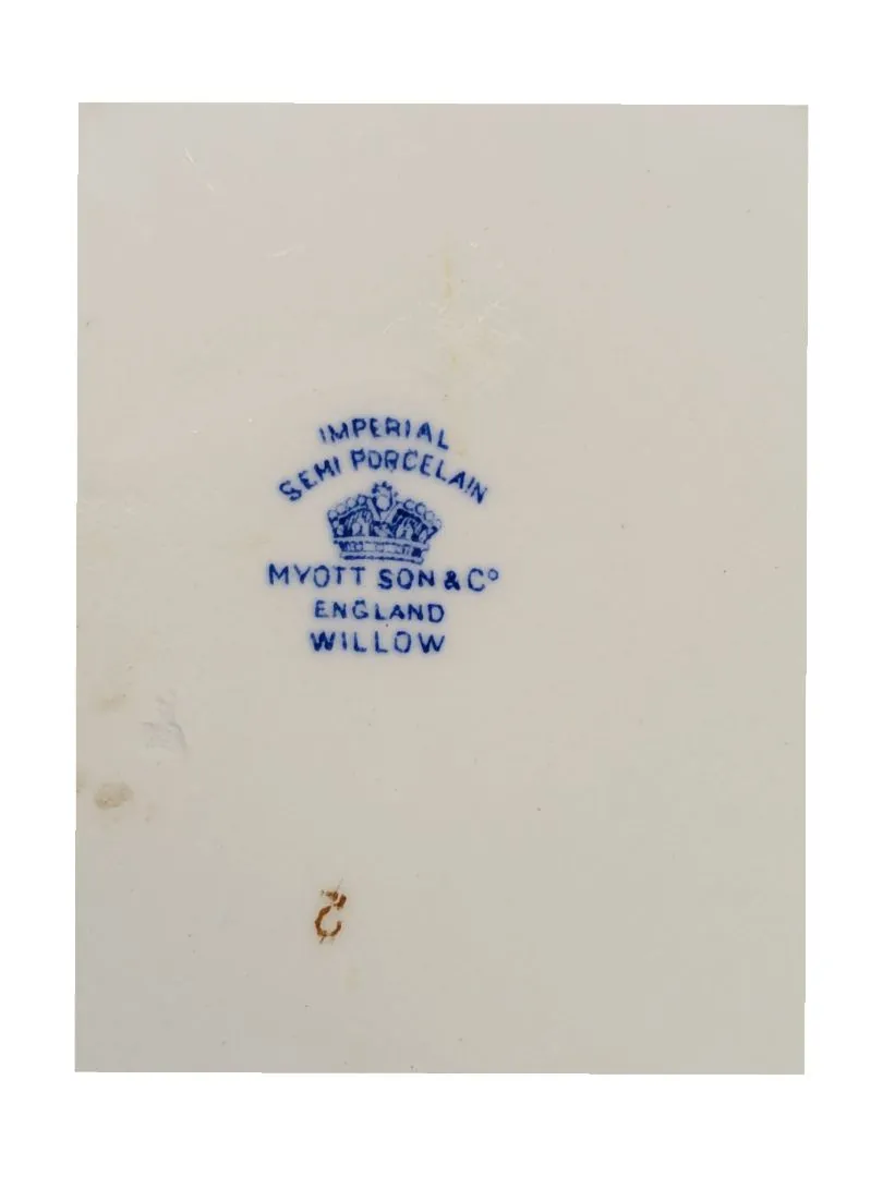 Imperial Blue Willow Porcelain Butter Plate