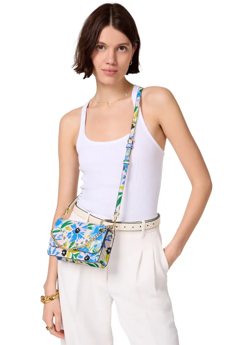 Kate Spade Madison Floral Willow Mini Crossbody Bag In Cream Multi KK939