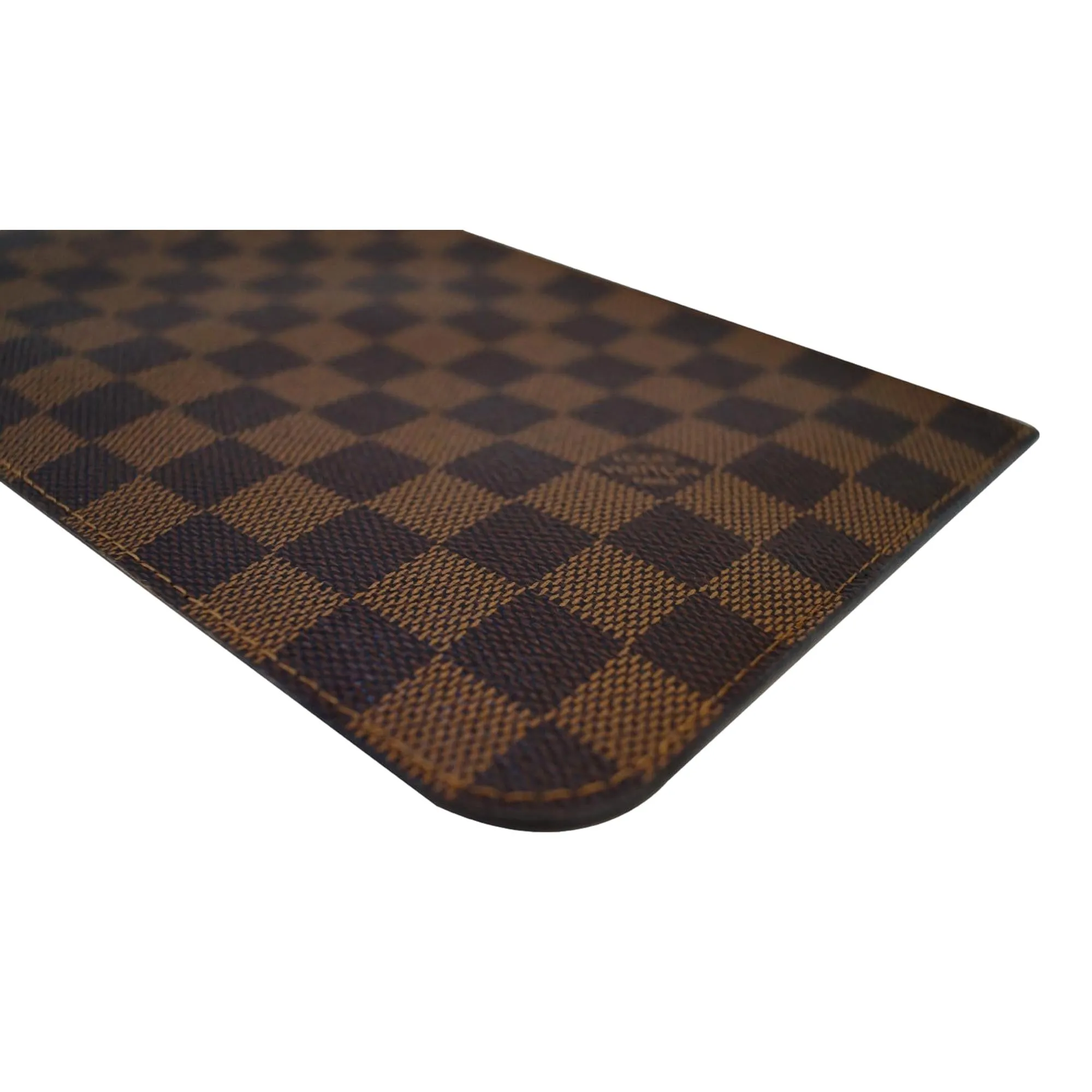 Louis Vuitton Neverfull Pouchette Damier Brown Wristlet Clutch Pouch Bag