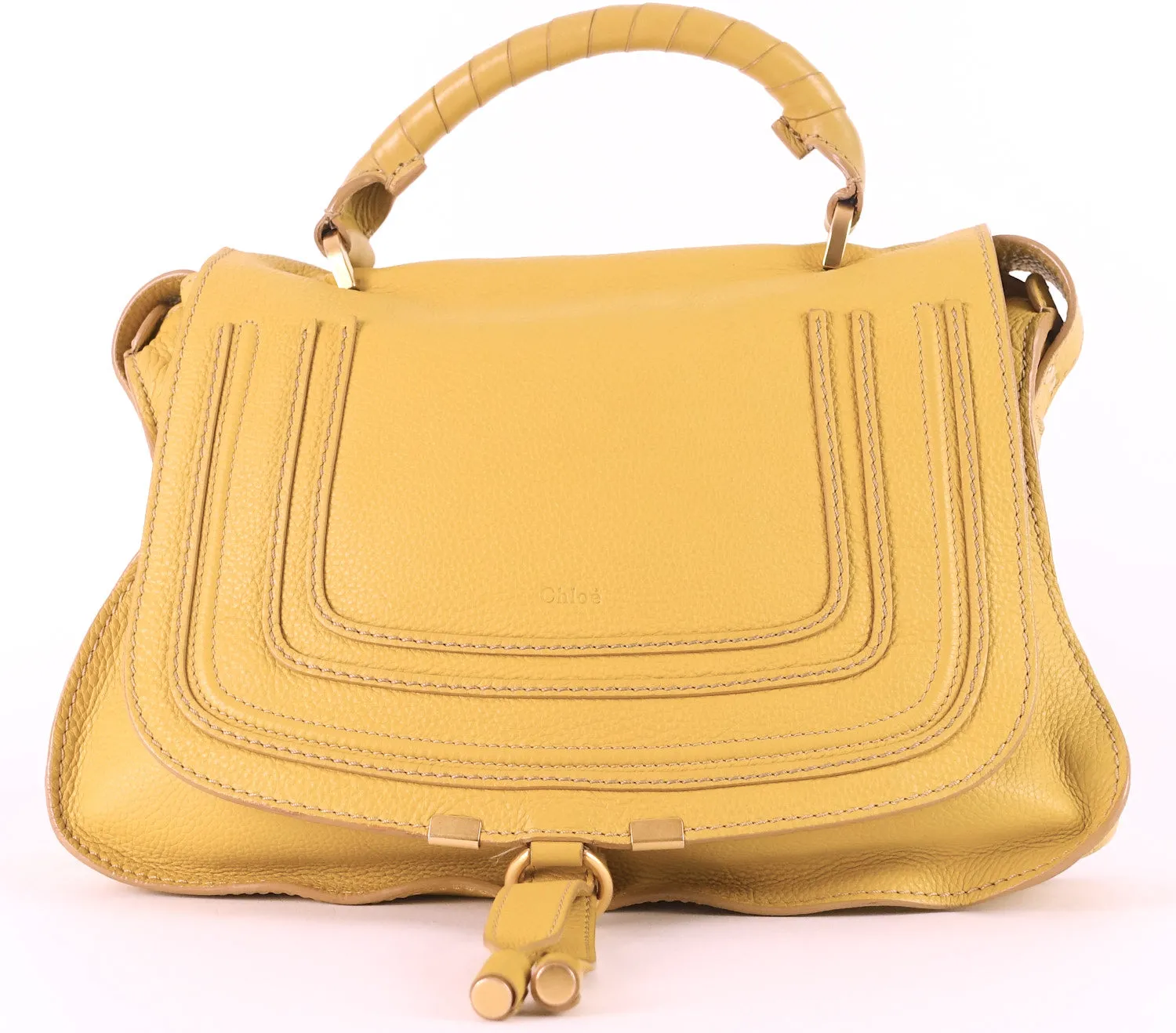 Marcie Top Handle Calfskin Leather Medium Bag