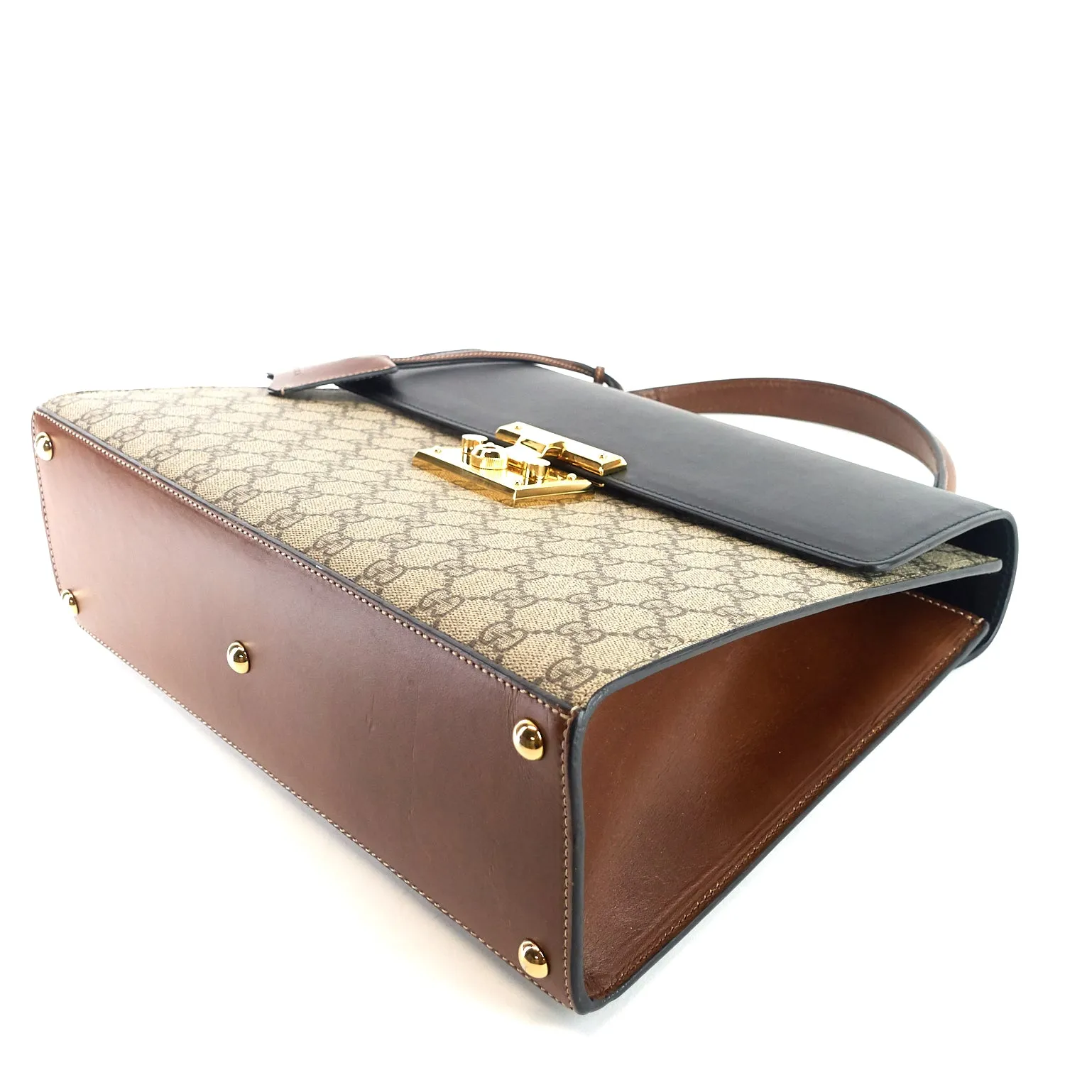 Padlock Supreme Monogram Canvas Top Handle Medium Bag