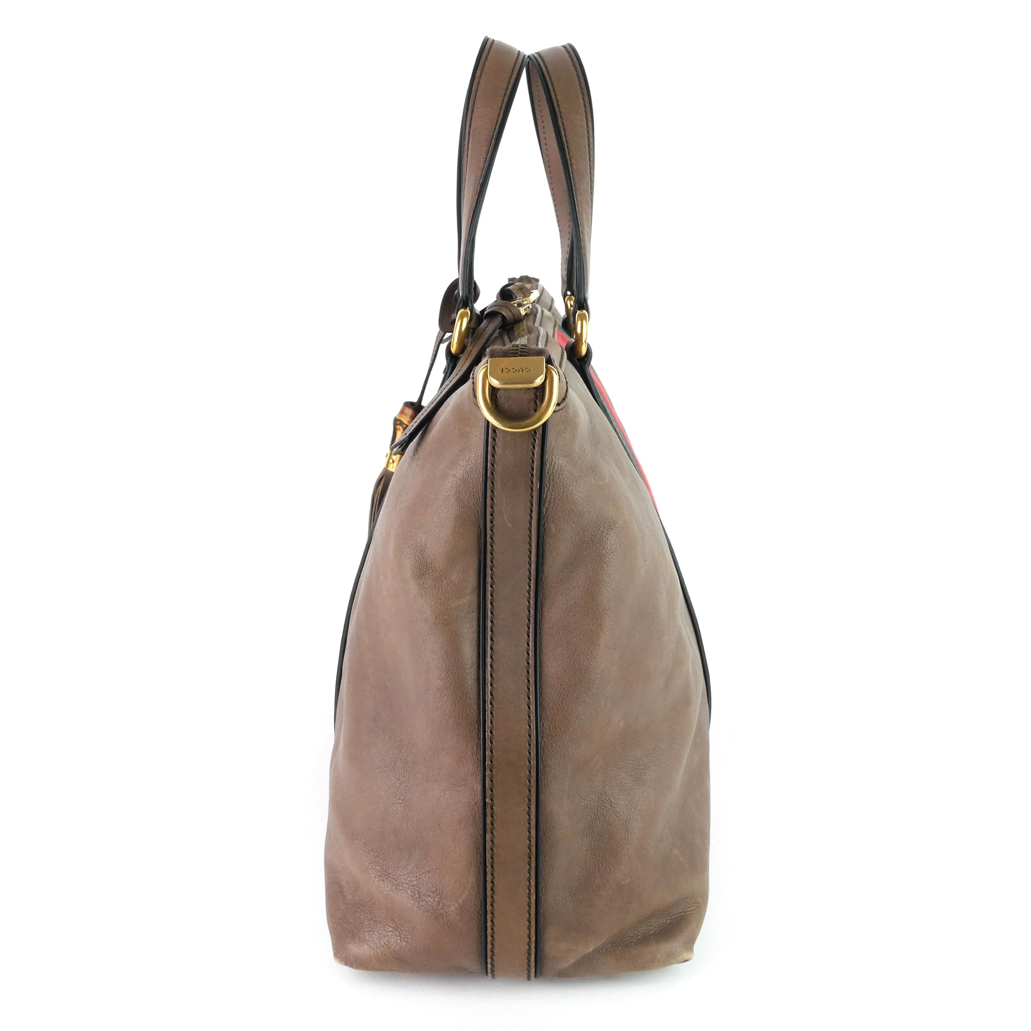 Raina Web Top Handle Medium Leather Bag