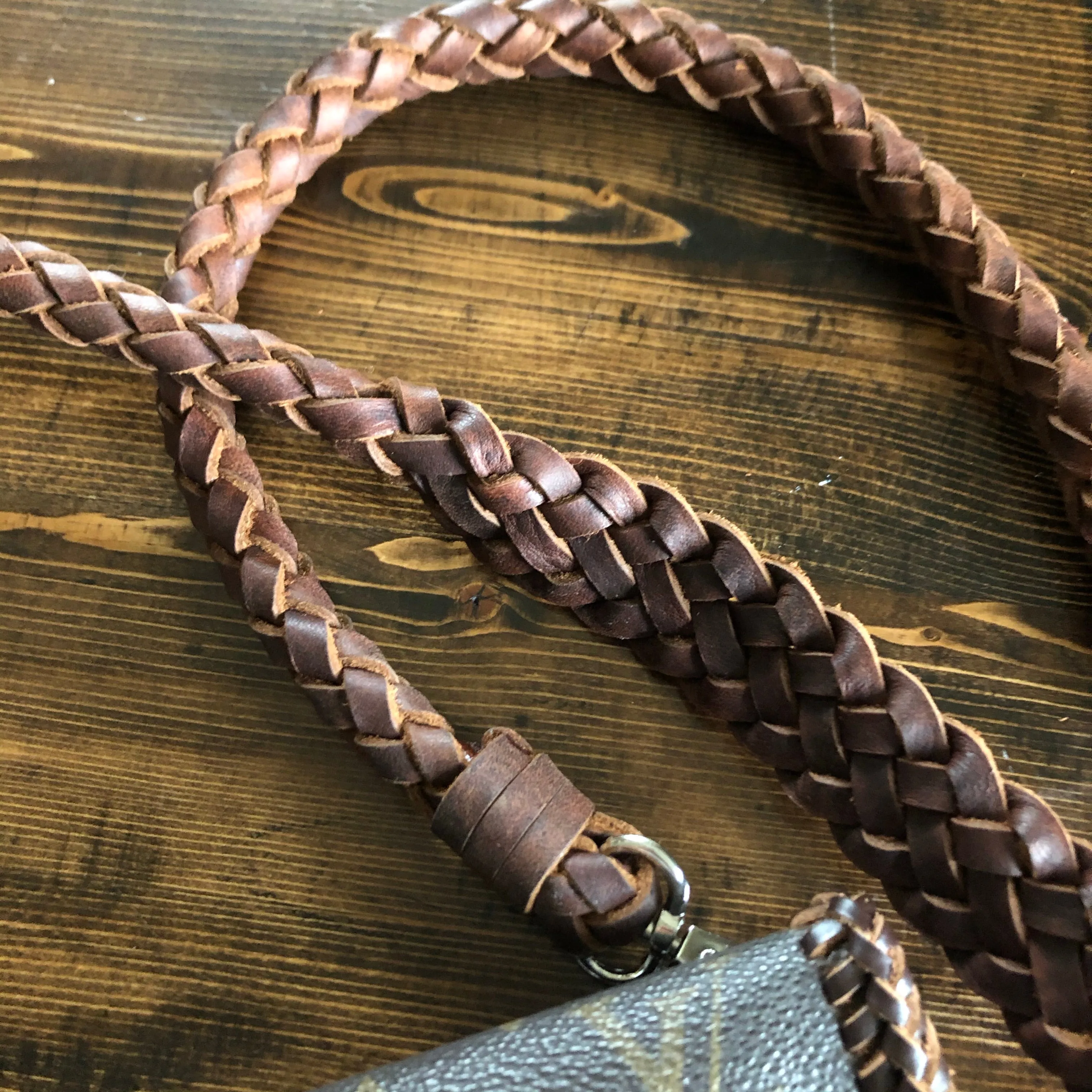 The Eagle - Monogram with Brown/Black Swirl Vintage Crossbody/Clutch Bag