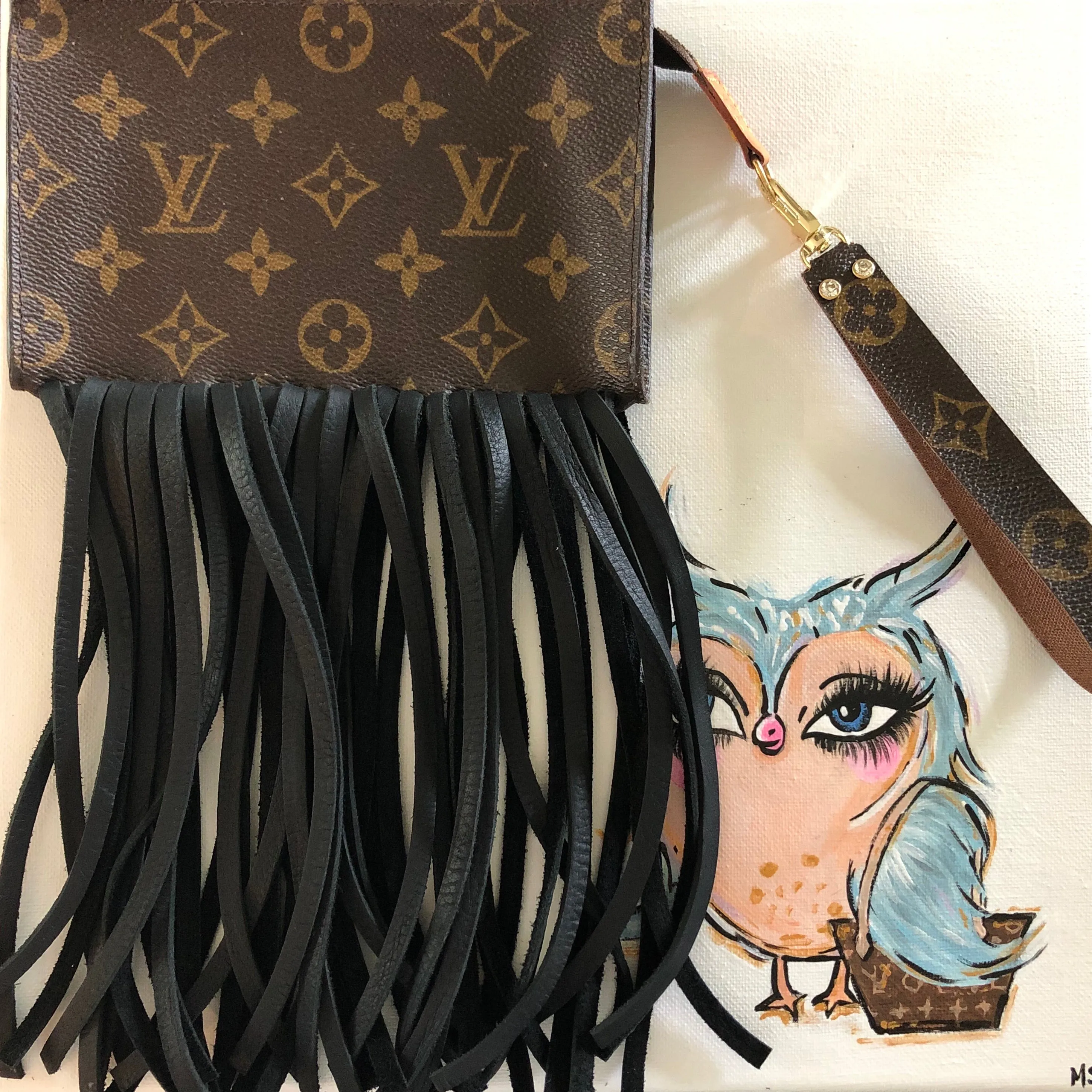 The Jay - Vintage Clutch Wristlet | Upcycled