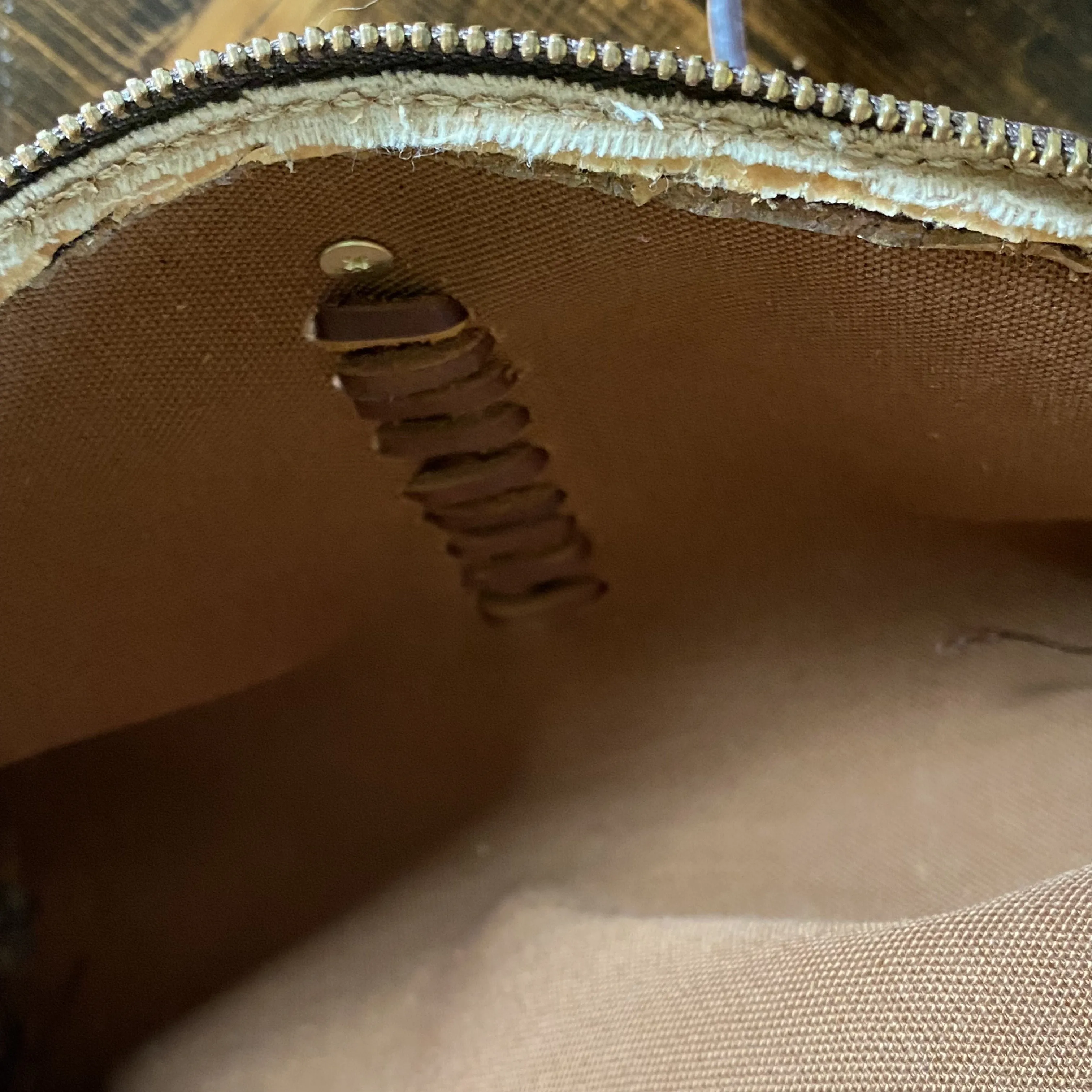 The Junco - Vintage Monogram in Brown Crossbody Bag