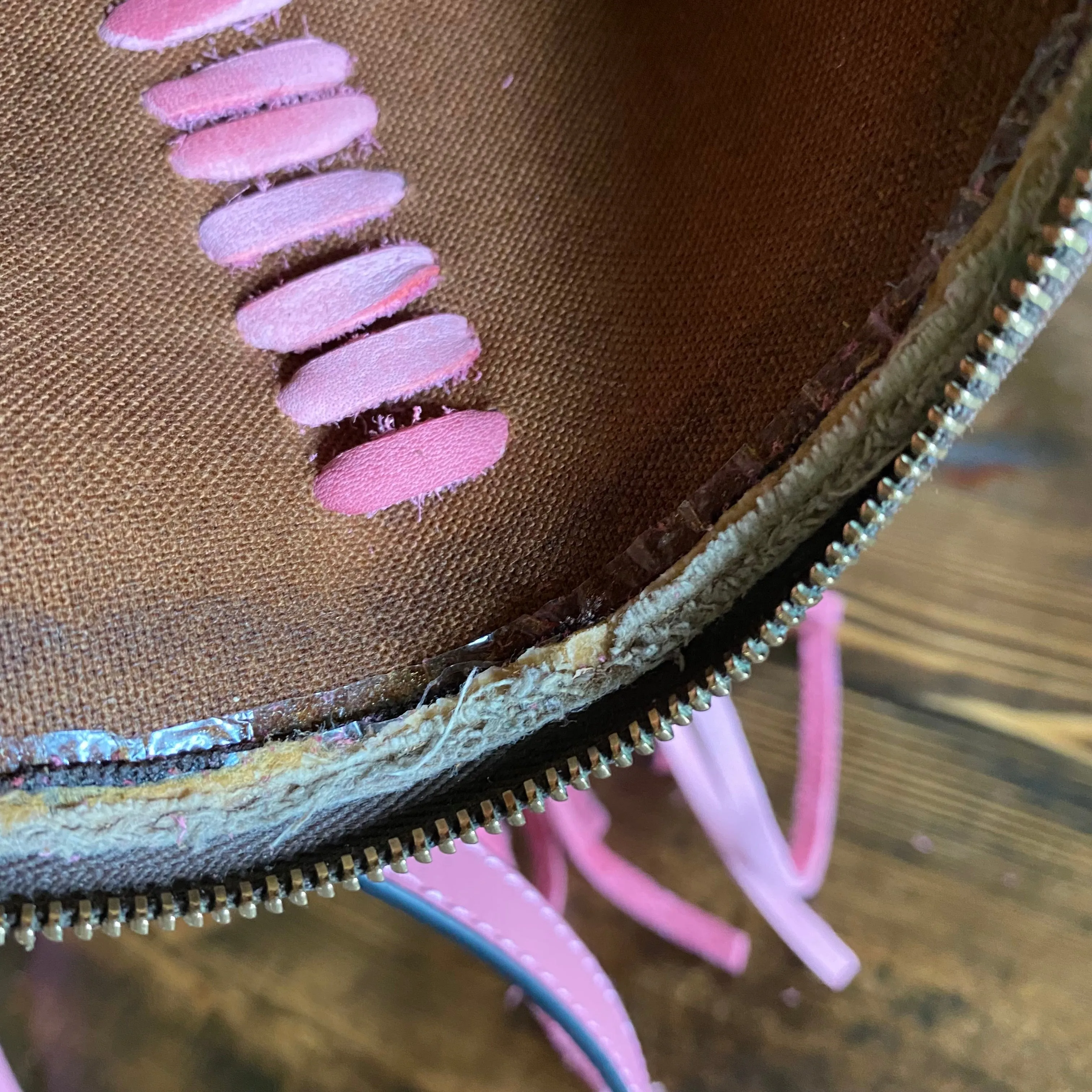 The Junco - Vintage Monogram in Pink Crossbody Bag