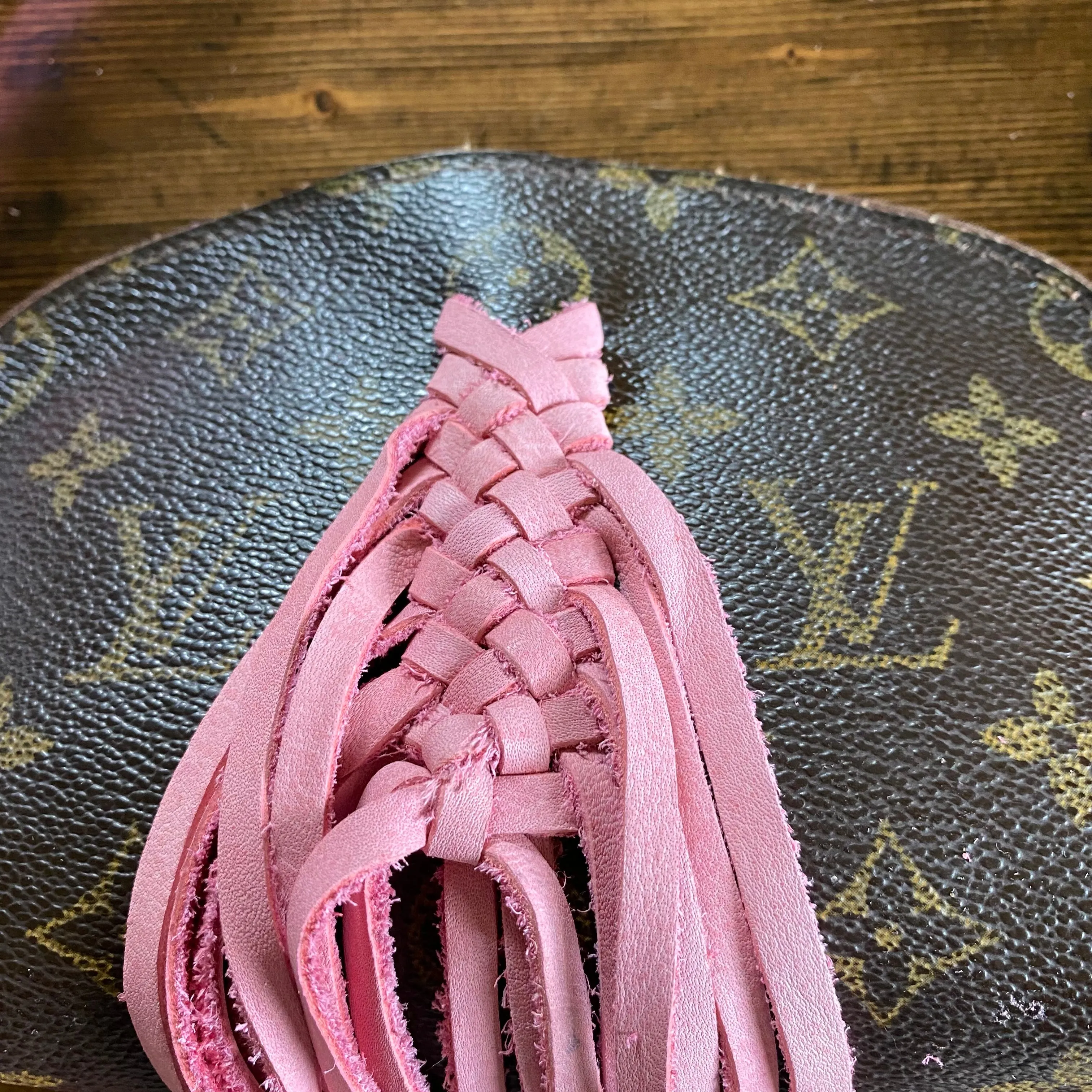 The Junco - Vintage Monogram in Pink Crossbody Bag